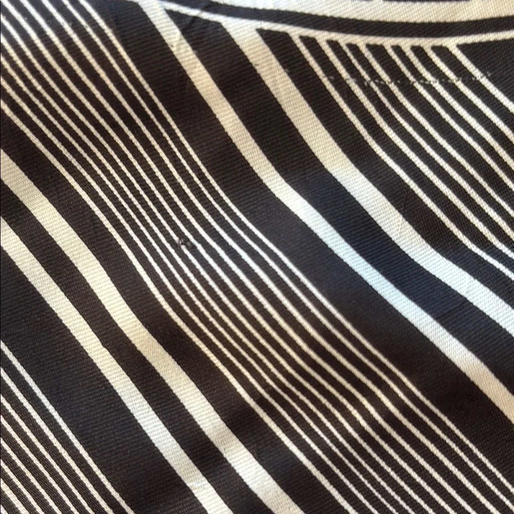 Vintage Paul Poiret Paris Black and White Geometric Scarf
